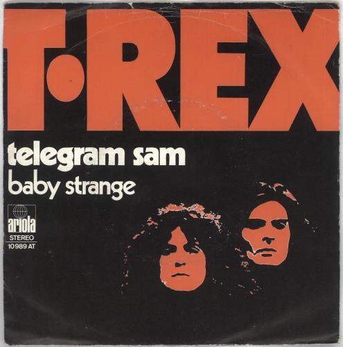 T-Rex / Tyrannosaurus Rex Telegram Sam 7" vinyl single (7 inch record / 45) Dutch REX07TE730323