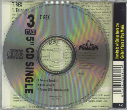 T-Rex / Tyrannosaurus Rex Telegram Sam CD single (CD5 / 5") UK REXC5TE805076