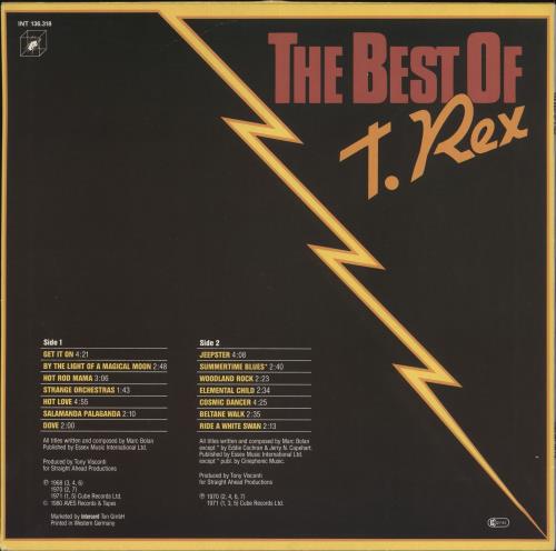 T-Rex / Tyrannosaurus Rex The Best Of vinyl LP album (LP record) German REXLPTH730819
