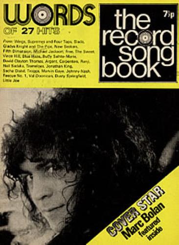 T-Rex / Tyrannosaurus Rex The Record Song Book magazine UK REXMATH217260