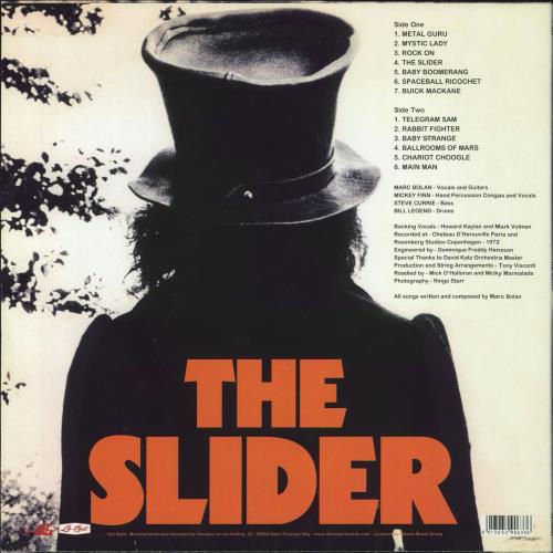 T-Rex / Tyrannosaurus Rex The Slider vinyl LP album (LP record) Italian REXLPTH301833