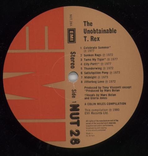 T-Rex / Tyrannosaurus Rex The Unobtainable T-Rex vinyl LP album (LP record) UK REXLPTH111744
