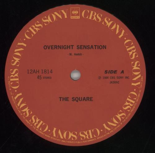 T-Square Overnight Sensation 12" vinyl single (12 inch record / Maxi-single) Japanese Z-112OV860028
