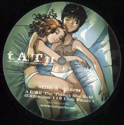 t.A.T.u. All The Things She Said Remixes 12" vinyl single (12 inch record / Maxi-single) UK TAT12AL245075