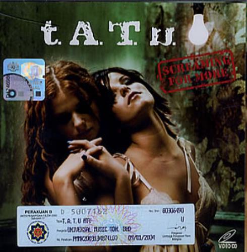 t.A.T.u. Screaming For More Video CD Malaysia TATVDSC355227
