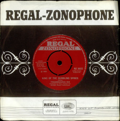 TRex / Tyrannosaurus Rex King Of The Rumbling Spires 4pr UK 7" vinyl