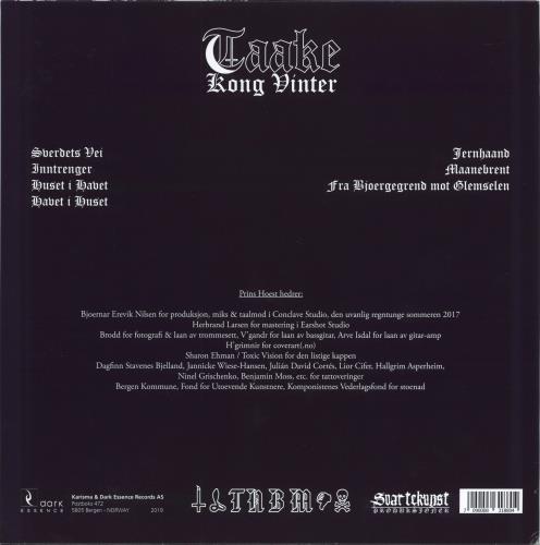 Taake Kong Vinter - Autographed vinyl LP album (LP record) Norwegian 0CALPKO787687