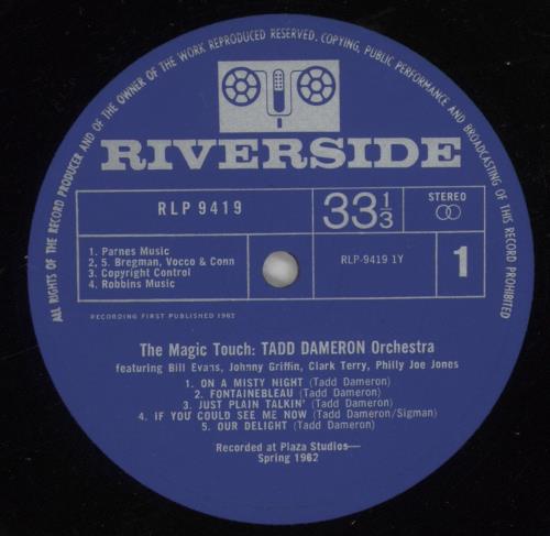 Tadd Dameron The Magic Touch vinyl LP album (LP record) UK T^DLPTH880909