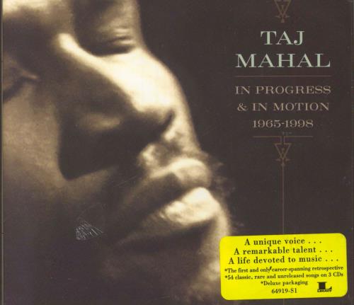 Taj Mahal In Progress & In Motion 1965-1998 - Sealed 3-CD album set (Triple CD) US TAJ3CIN832675