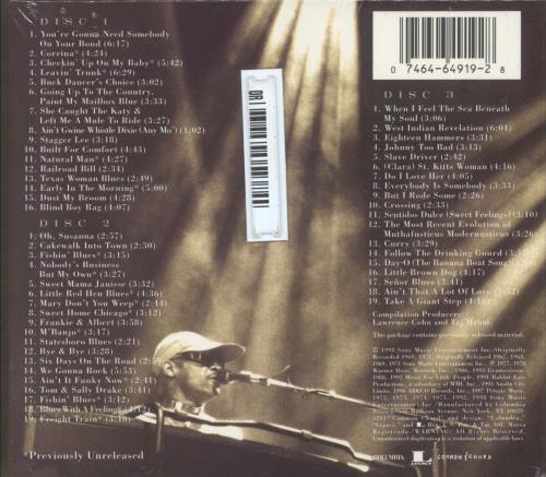 Taj Mahal In Progress & In Motion 1965-1998 - Sealed 3-CD album set (Triple CD) US TAJ3CIN832675