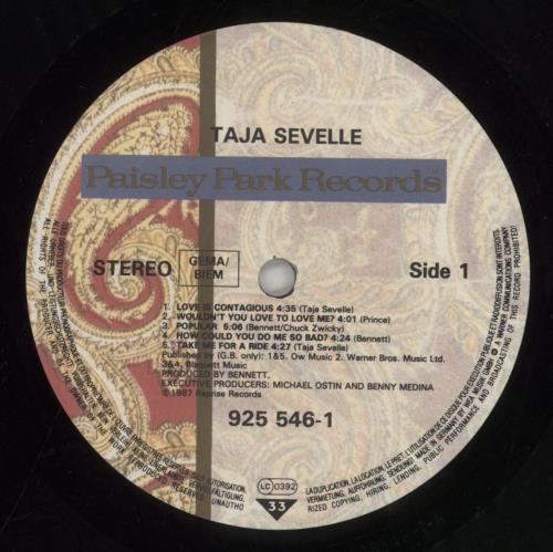 Taja Sevelle Taja Sevelle vinyl LP album (LP record) German TJSLPTA418201