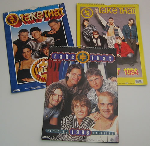 Take That 1994, 1995 & 1996 Official Calendars calendar UK TAKCAOF369148