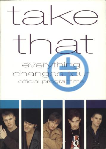 Take That Everything Changes - European Leg with stub tour programme European TAKTREV711104
