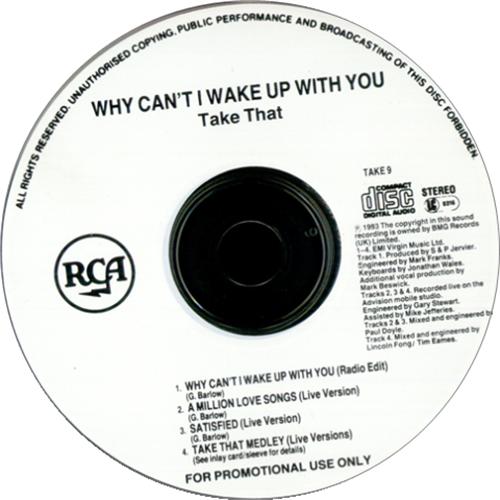 Take That Why Can't I Wake Up With You UK Promo CD single (CD5 / 5