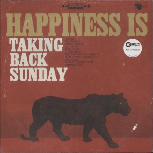 Taking Back Sunday Happiness Is - Black & Gold Swirl Vinyl - Sealed vinyl LP album (LP record) UK TU3LPHA876730