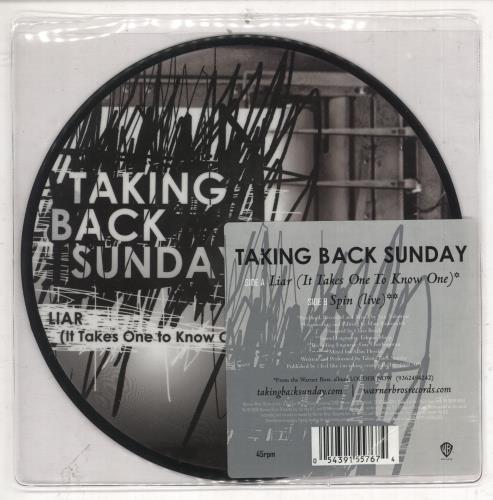 Taking Back Sunday Liar (It Takes One To Know One) 7" vinyl picture disc (7 inch picture disc single) UK TU37PLI734881