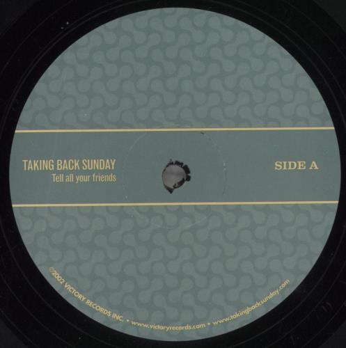 Taking Back Sunday Tell All Your Friends vinyl LP album (LP record) US TU3LPTE858932