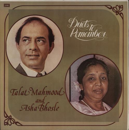 Talat Mahmood Duets To Remember vinyl LP album (LP record) Indian 10NLPDU884934