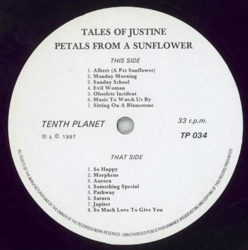 Tales Of Justine Petals From A Sunflower vinyl LP album (LP record) UK 8BXLPPE853831