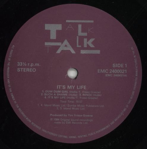 Talk Talk It's My Life vinyl LP album (LP record) UK TTKLPIT443214