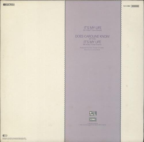 Talk Talk It's My Life 12" vinyl single (12 inch record / Maxi-single) German TTK12IT877943