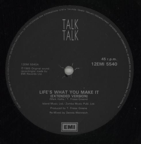Talk Talk Life's What You Make It 12" vinyl single (12 inch record / Maxi-single) UK TTK12LI21019