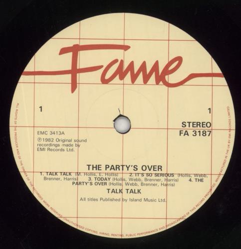 Talk Talk The Party's Over - EX vinyl LP album (LP record) UK TTKLPTH575509