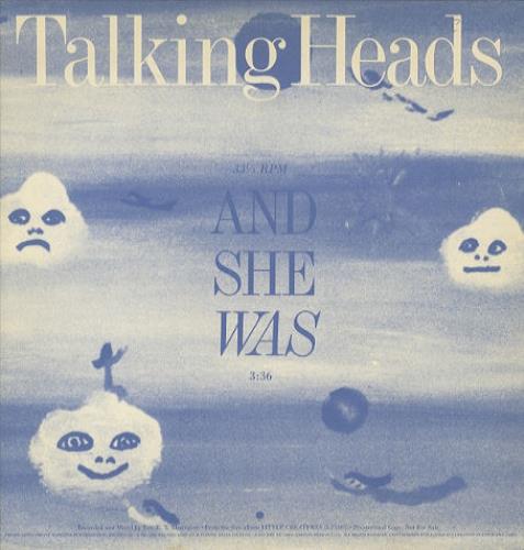Talking Heads And She Was 12" vinyl single (12 inch record / Maxi-single) US TAL12AN09704