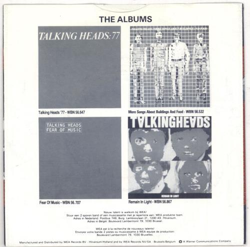 Talking Heads Houses In Motion 7" vinyl single (7 inch record / 45) Dutch TAL07HO741578