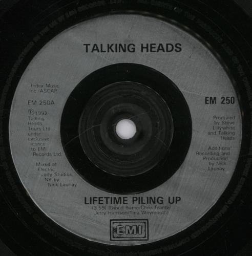 Talking Heads Lifetime Piling Up 7" vinyl single (7 inch record / 45) UK TAL07LI185448