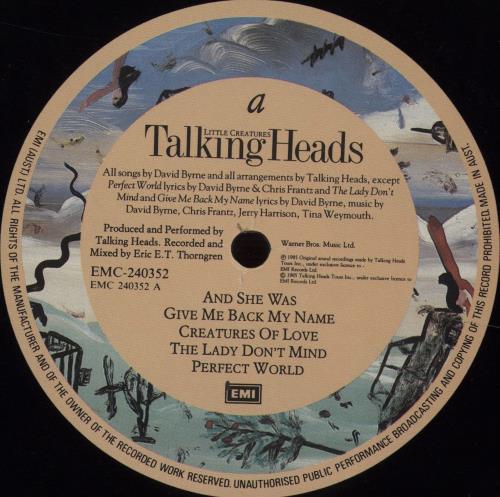 Talking Heads Little Creatures vinyl LP album (LP record) Australian TALLPLI670941