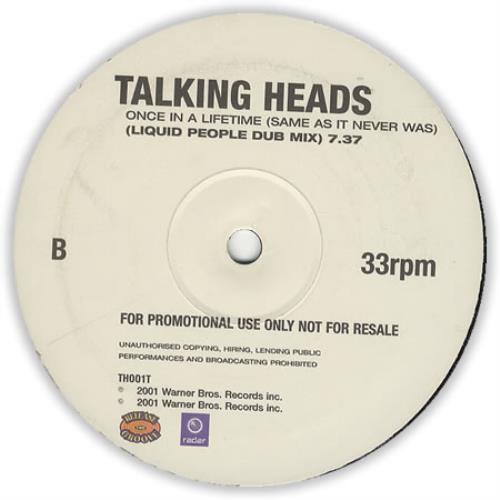 Talking Heads Once In A Lifetime (Same As It Never Was) 12" vinyl single (12 inch record / Maxi-single) UK TAL12ON190298