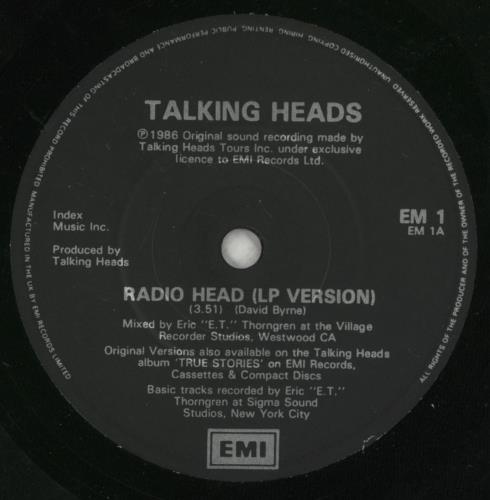 Talking Heads Radio Head 7" vinyl single (7 inch record / 45) UK TAL07RA294871