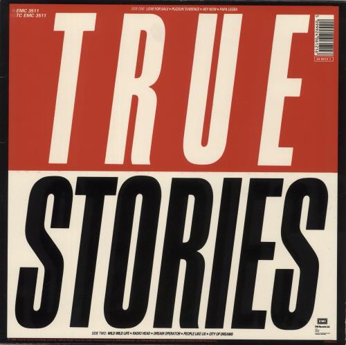 Talking Heads True Stories vinyl LP album (LP record) New Zealand TALLPTR873311