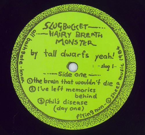 Tall Dwarfs Slugbuckethairybreathmonster EP - Yellow/Red Sleeve + Poster 12" vinyl single (12 inch record / Maxi-single) New Zealand VG812SL827655