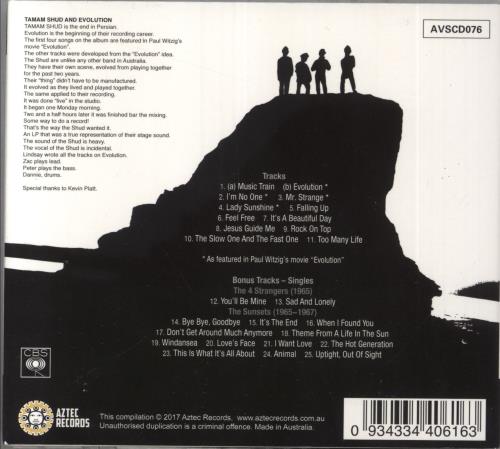 Tamam Shud Evolution CD album (CDLP) Australian XD8CDEV851436