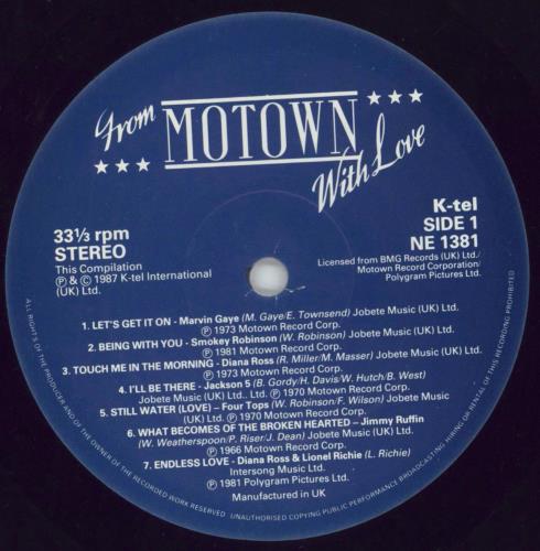 Tamla Motown From Motown With Love 2-LP vinyl record set (Double LP Album) UK MTW2LFR559667