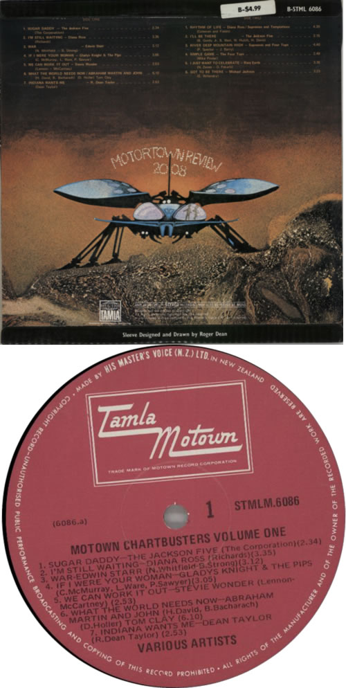 Tamla Motown Motown Chartbusters Vol. 1 vinyl LP album (LP record) New Zealand MTWLPMO616505