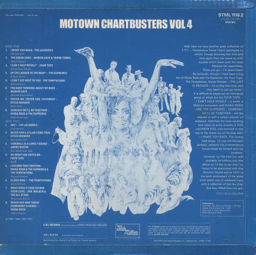 Tamla Motown Motown Chartbusters Vol. 4 vinyl LP album (LP record) UK MTWLPMO393742
