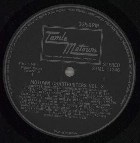 Tamla Motown Motown Chartbusters Volume 8 vinyl LP album (LP record) UK MTWLPMO454825