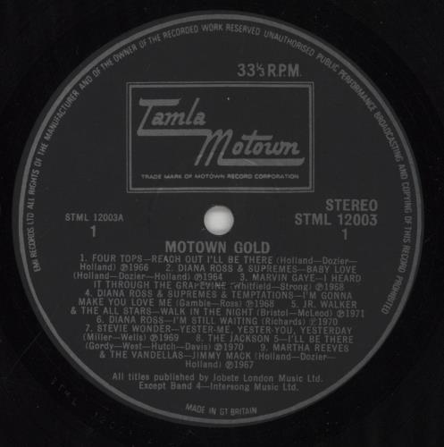 Tamla Motown Motown Gold vinyl LP album (LP record) UK MTWLPMO530727