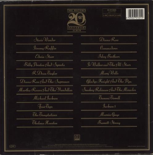 Tamla Motown The Motown 20th Anniversary Album - Hype Stickered Sleeve 2-LP vinyl record set (Double LP Album) German MTW2LTH880399