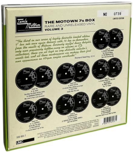 Tamla Motown The Motown 7s Box - Rare And Unreleased Vinyl: Volume 3 - Numbered 7" single box set UK MTW7XTH864860