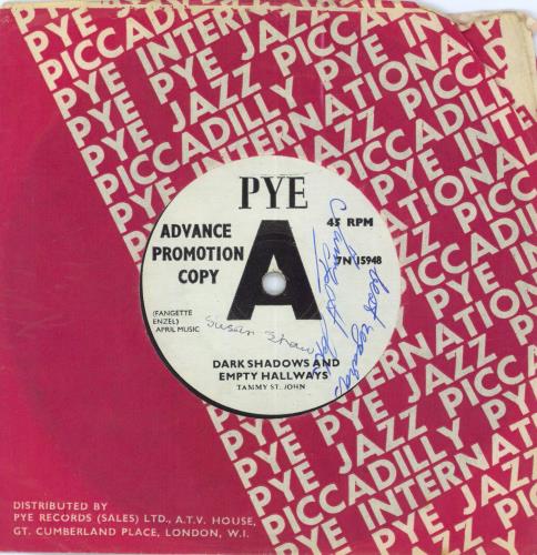 Tammy St John Dark Shadows And Empty Hallways - A Label 7" vinyl single (7 inch record / 45) UK 4NR07DA806142