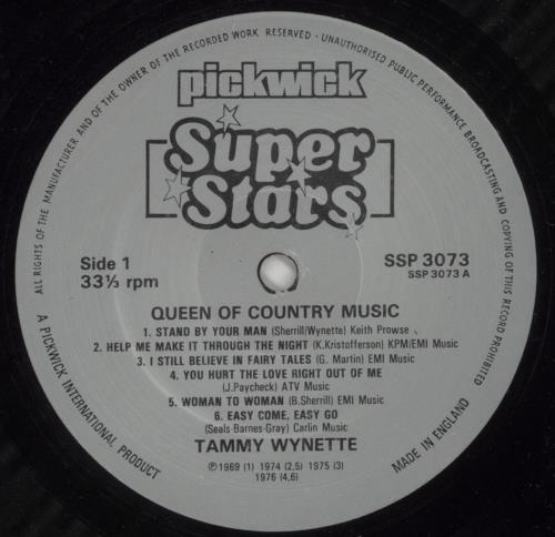Tammy Wynette Queen Of Country Music vinyl LP album (LP record) UK TAMLPQU419342