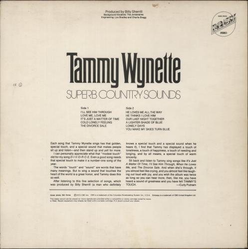 Tammy Wynette Superb Country Sounds vinyl LP album (LP record) UK TAMLPSU303291