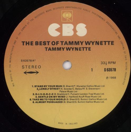 Tammy Wynette The Best Of Tammy Wynette vinyl LP album (LP record) UK TAMLPTH252050