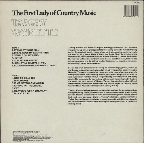 Tammy Wynette The First Lady Of Country Music vinyl LP album (LP record) UK TAMLPTH759512