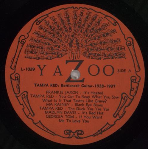 Tampa Red Bottleneck Guitar 1928-1937 vinyl LP album (LP record) US T08LPBO878478
