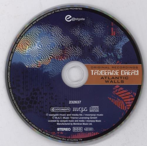 Tangerine Dream Atlantic Walls CD album (CDLP) German TANCDAT893604